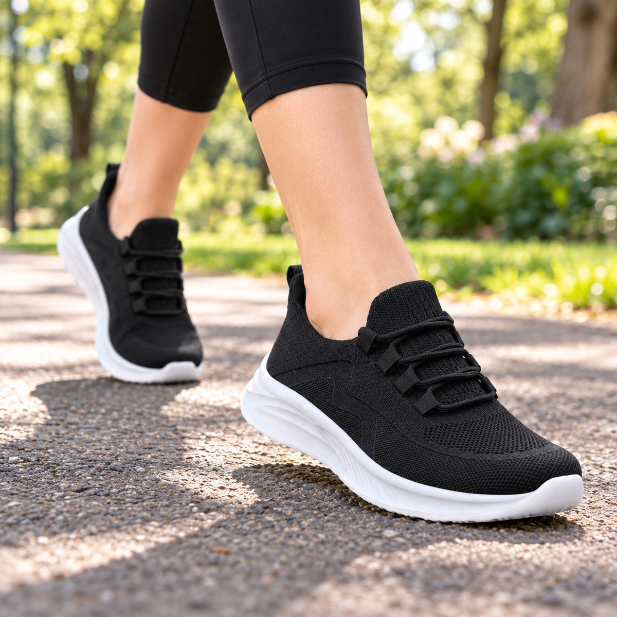 West – Unisex Wide Toe Box Shoes, worn on a walk