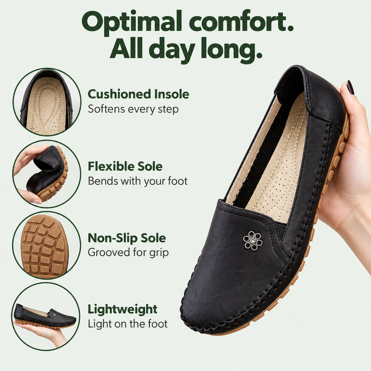 White – Unisex Slip-On Loafers, features