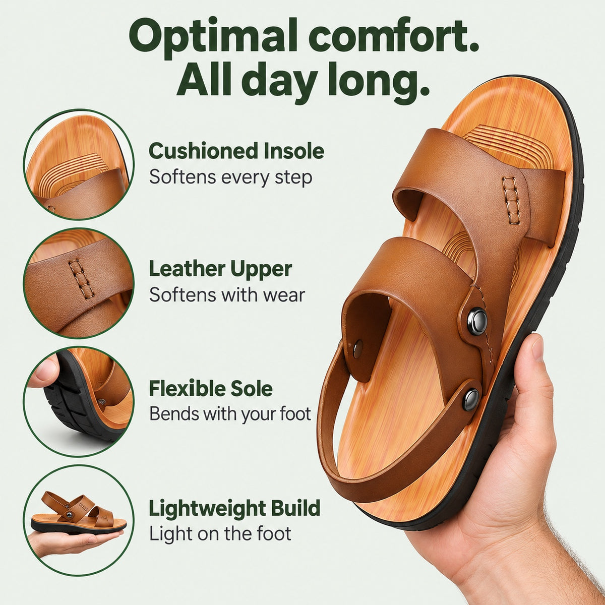 Willard – Men's Comfortable Sandals, features