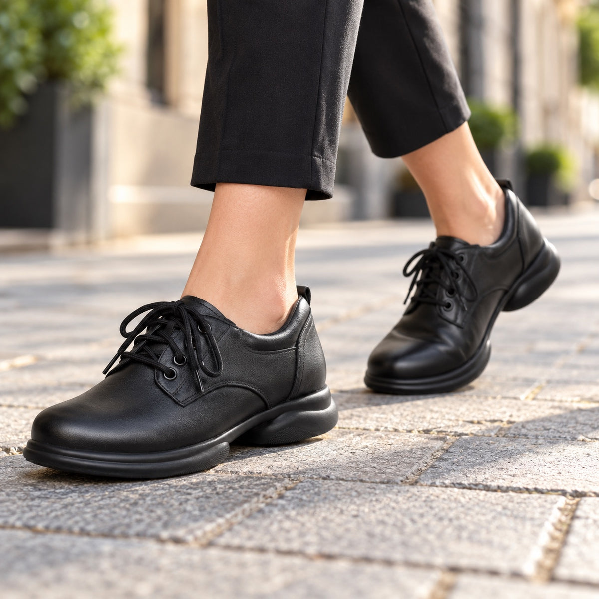 Winifred – Women's Wide Toe Box Shoes, worn on a walk
