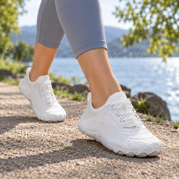 Woods – Unisex Barefoot Shoes, worn on a walk