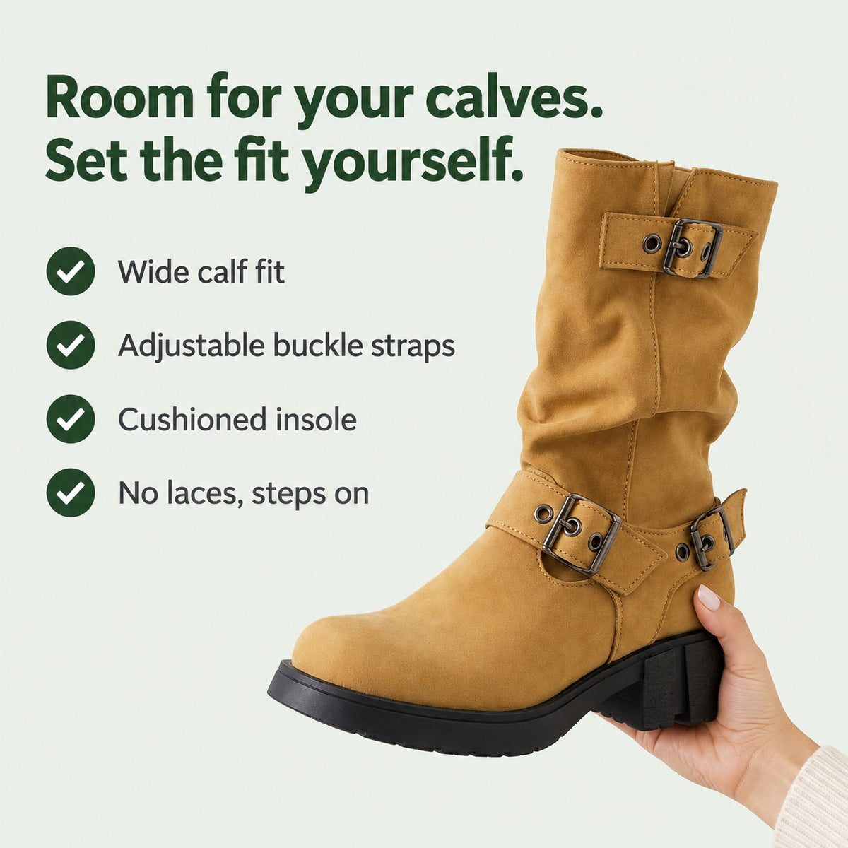 Wright – Unisex Wide Calf Boots, key benefits