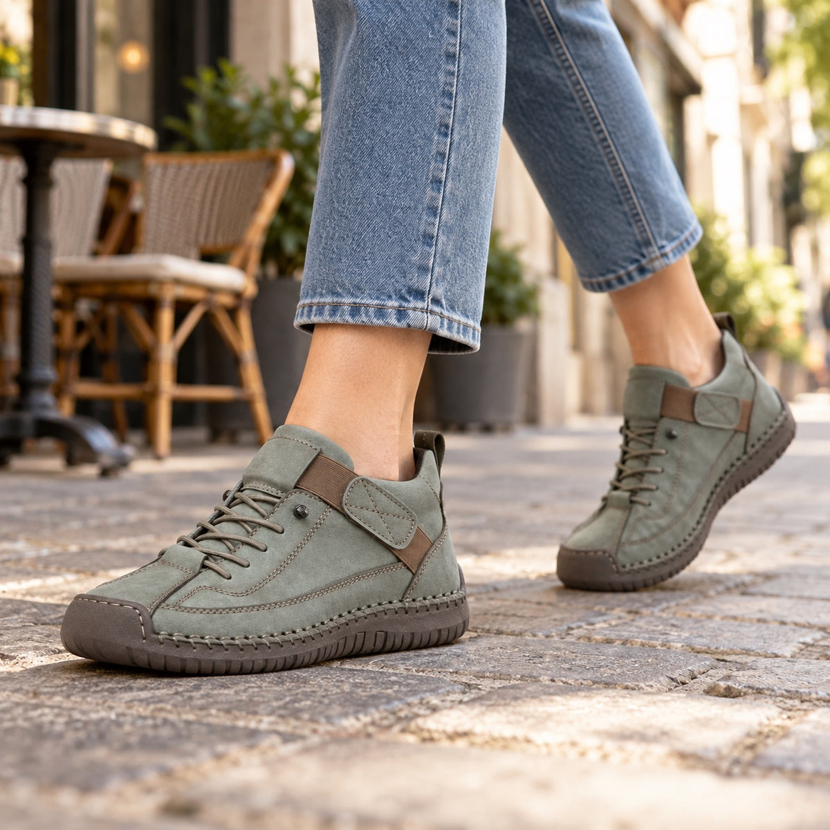 Zimmerman – Unisex Orthopedic Sneakers, worn on a walk