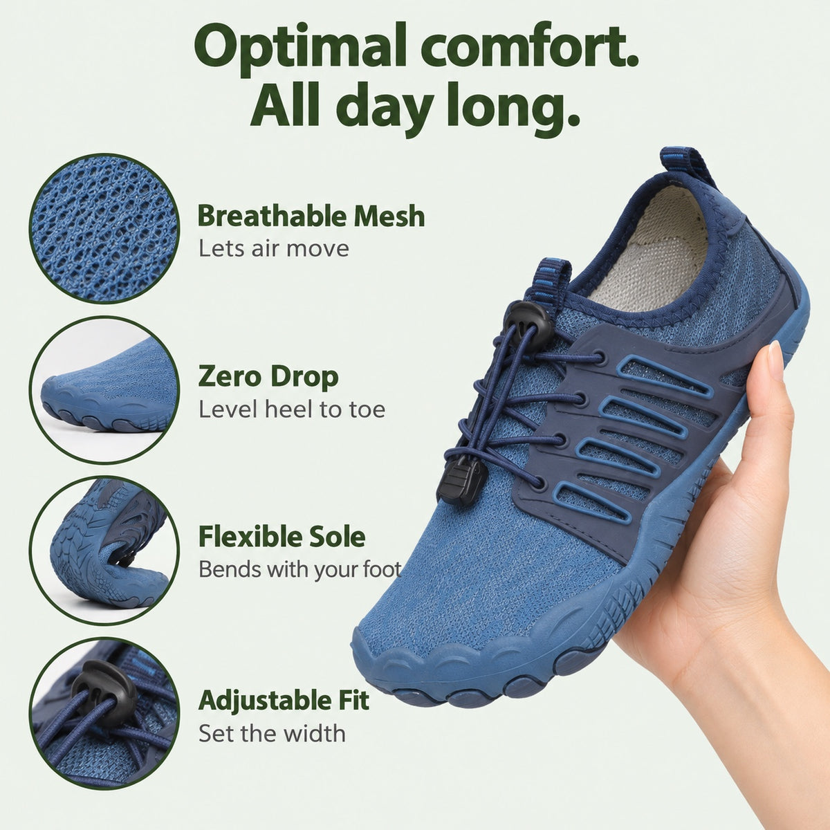 Alan – Women's Barefoot Sneakers, features