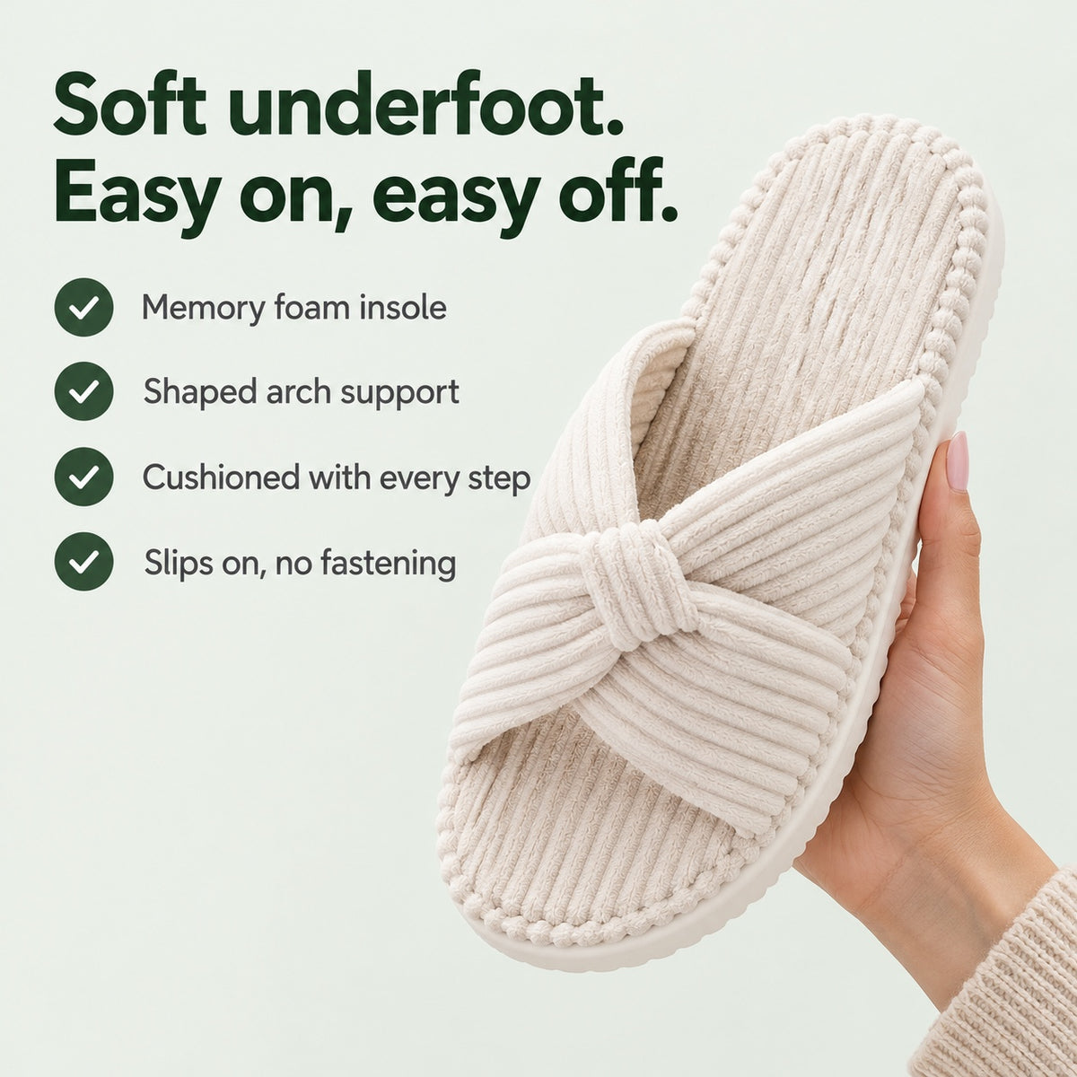 Alberta – Women's Comfort Slippers, key benefits