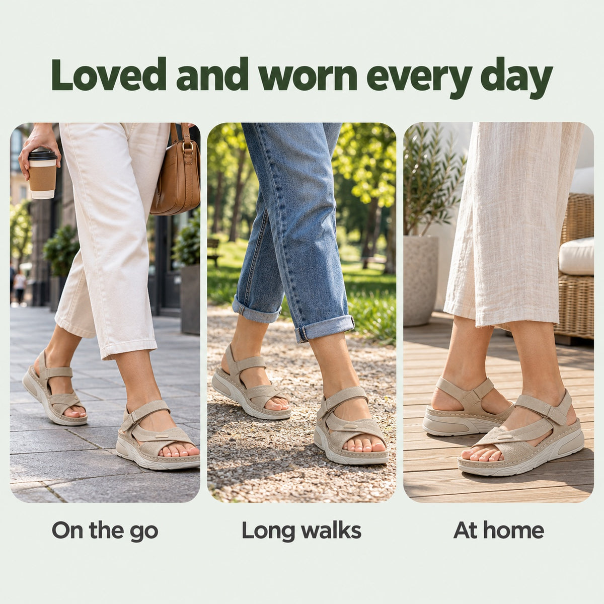 Alexandra – Women's Wide Toe Box Sandals, worn every day