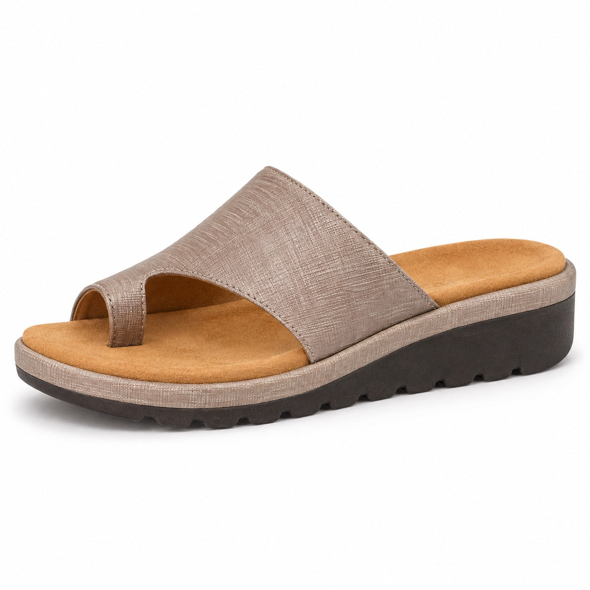 Alicia – Women's Wide Toe Box Sandals in Khaki