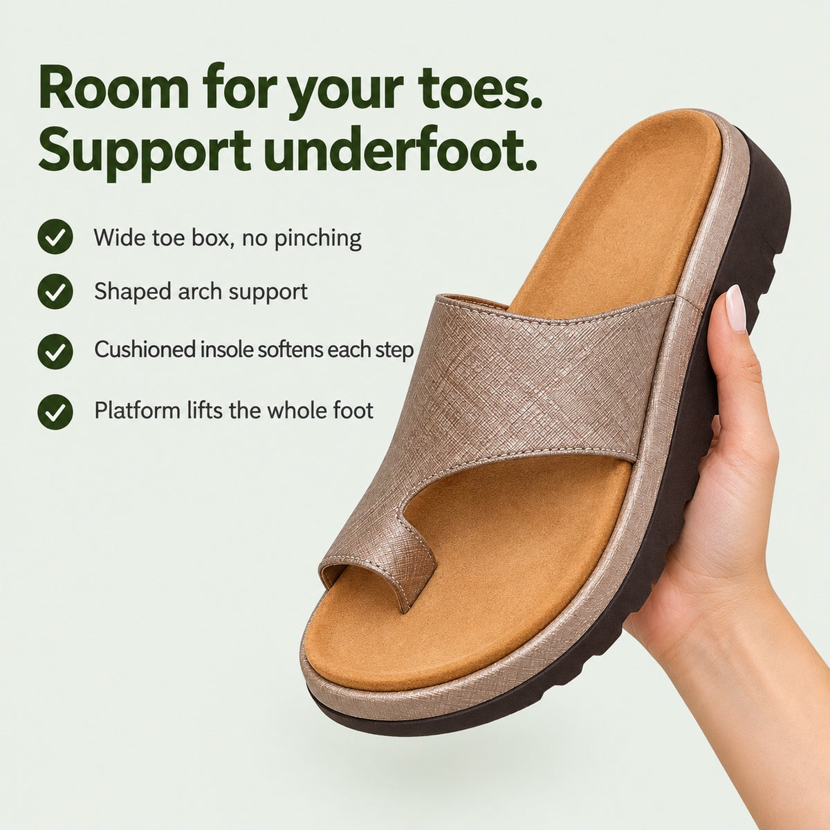 Alicia – Women's Wide Toe Box Sandals, key benefits