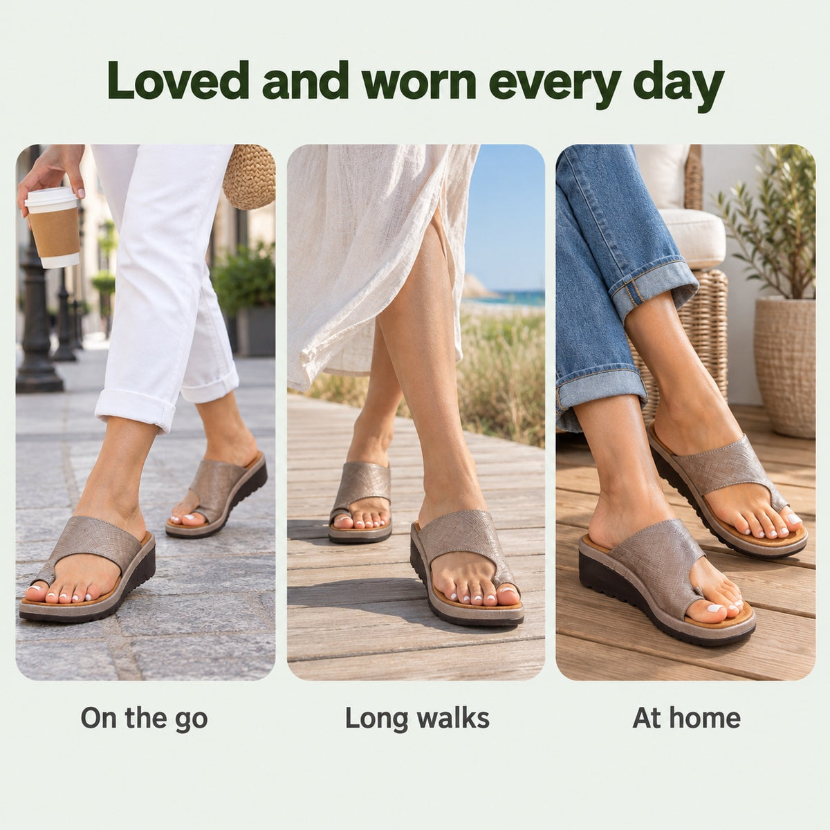 Alicia – Women's Wide Toe Box Sandals, worn every day