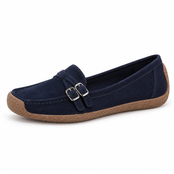 Alyssa – Women's Wide Toe Box Shoes in Navy blue