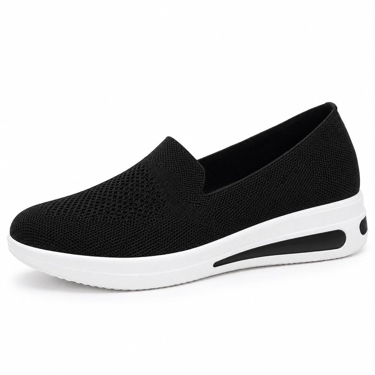 Amanda – Women's Wide Toe Box Sneakers in BLACK