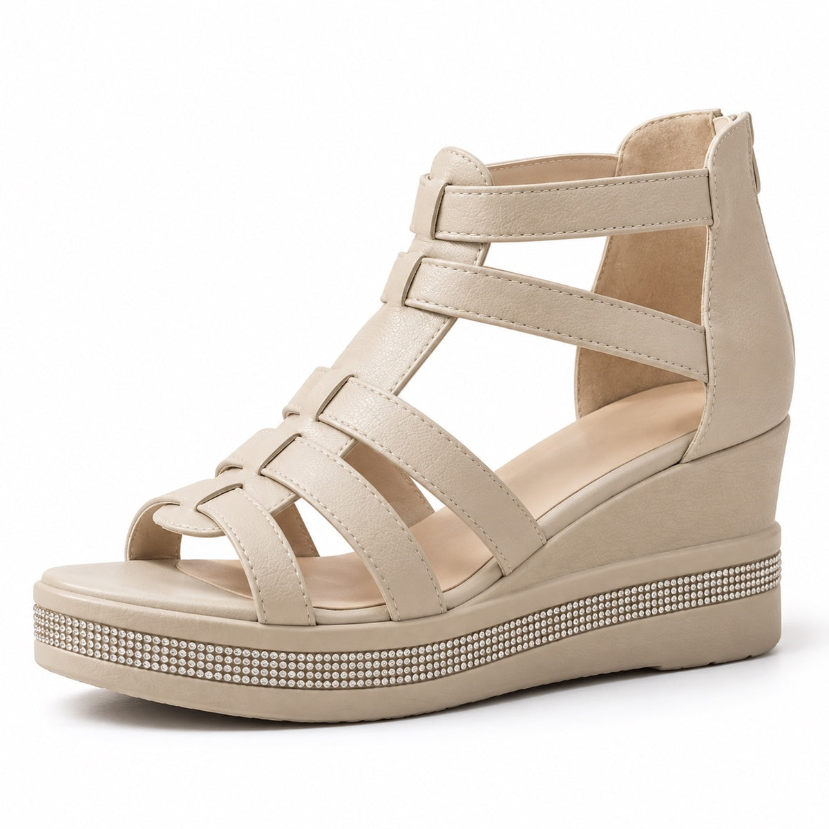 Amelia – Women's Comfortable Sandals in Sand Beige