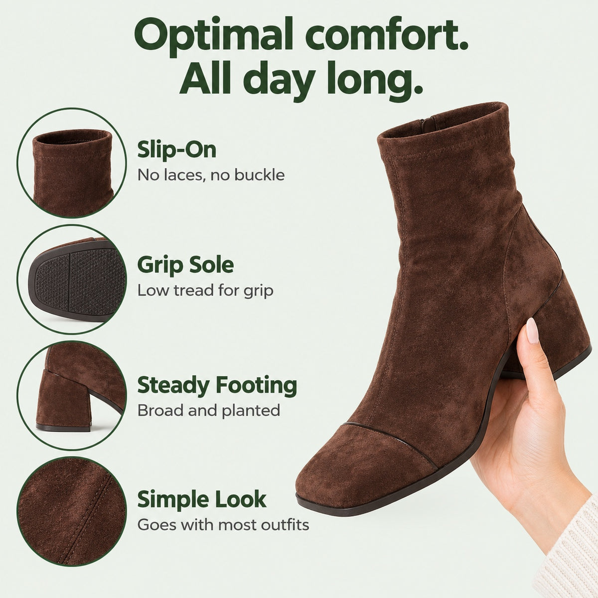 Annette – Women's Comfort Boots, features
