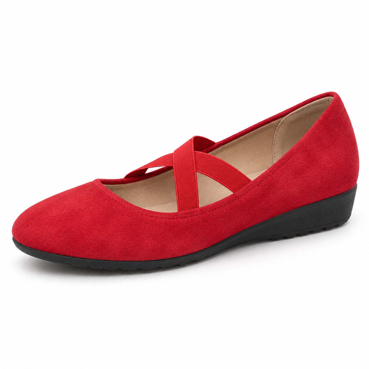 Audrey – Women's Arch Support Flats in Red