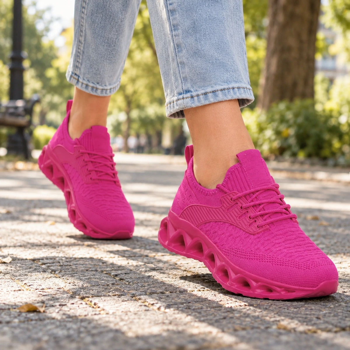 Baker – Unisex Orthopedic Sneakers, worn on a walk