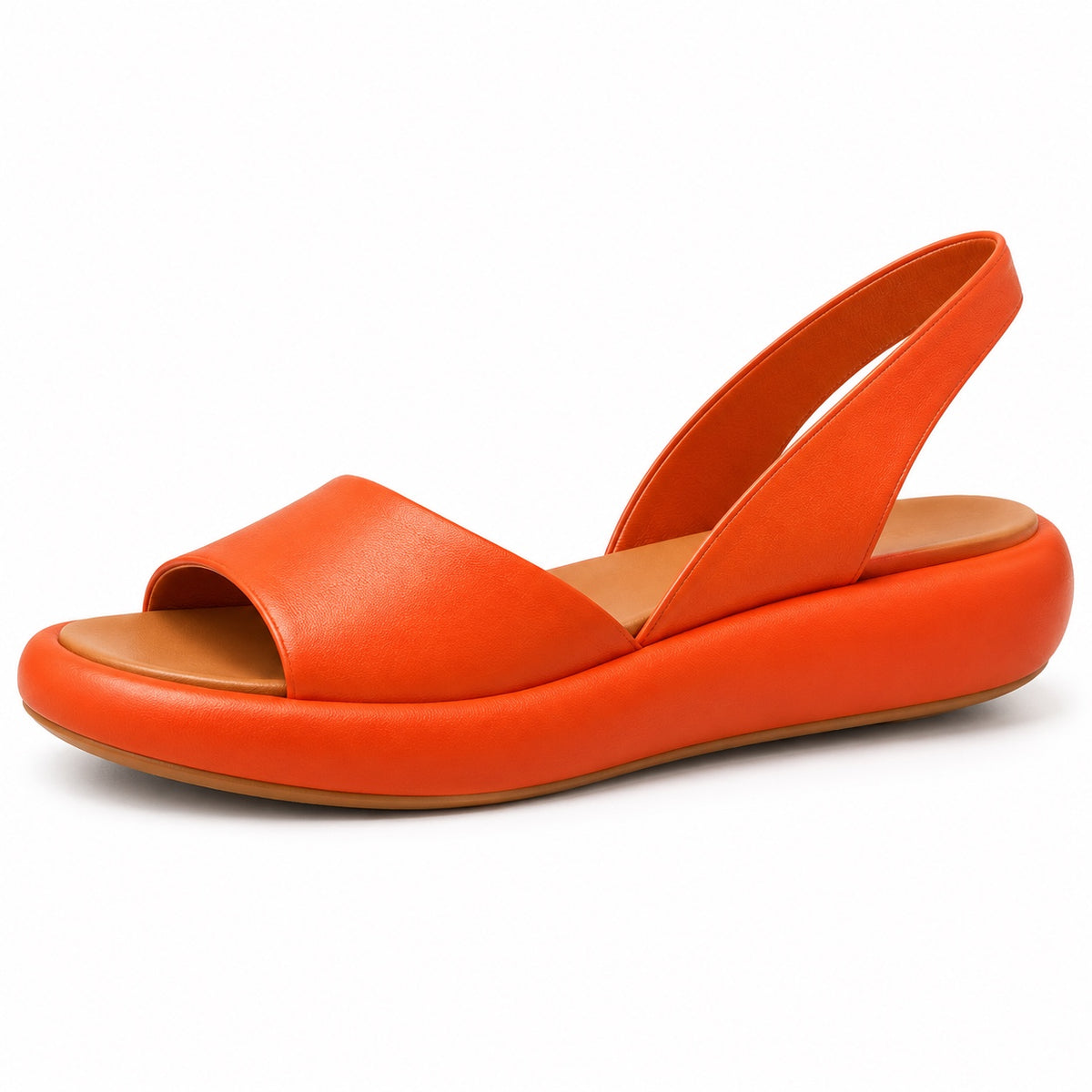Baldwin – Unisex Wide Toe Box Sandals in Orange