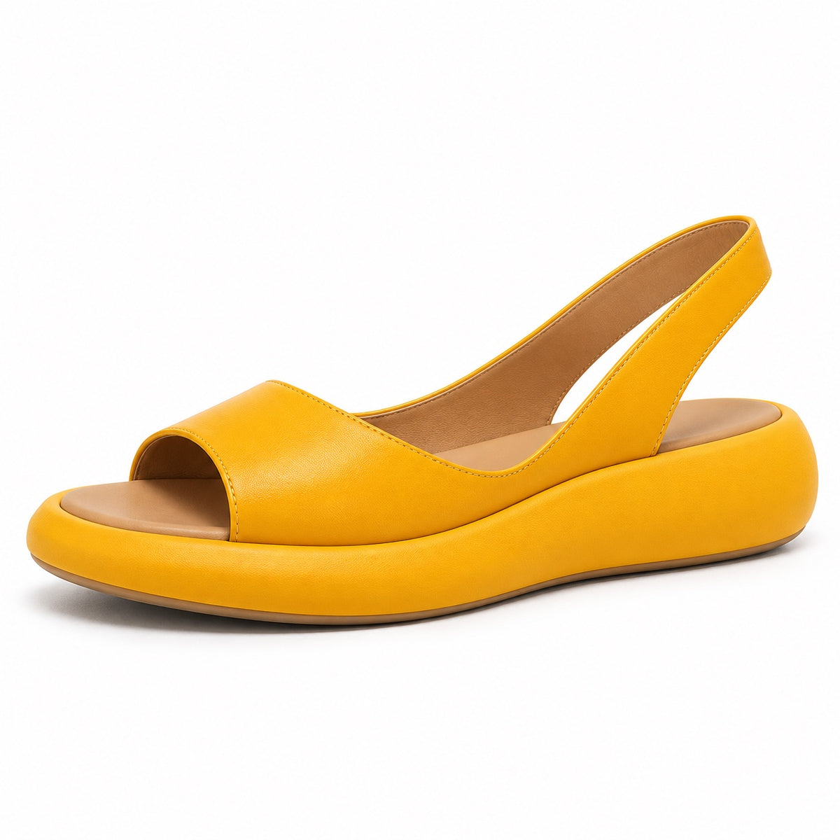 Baldwin – Unisex Wide Toe Box Sandals in Yellow
