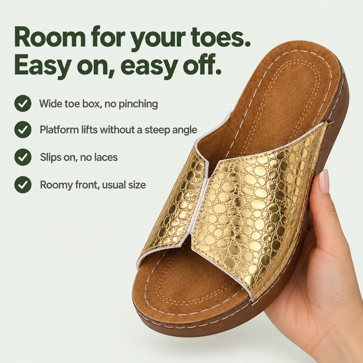Barber – Unisex Wide Toe Box Sandals, key benefits