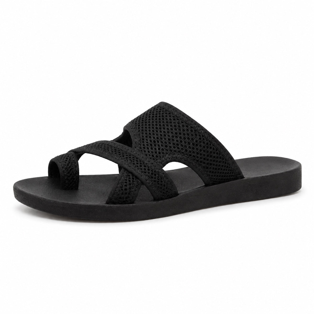 Barker – Unisex Wide Toe Box Sandals in Black