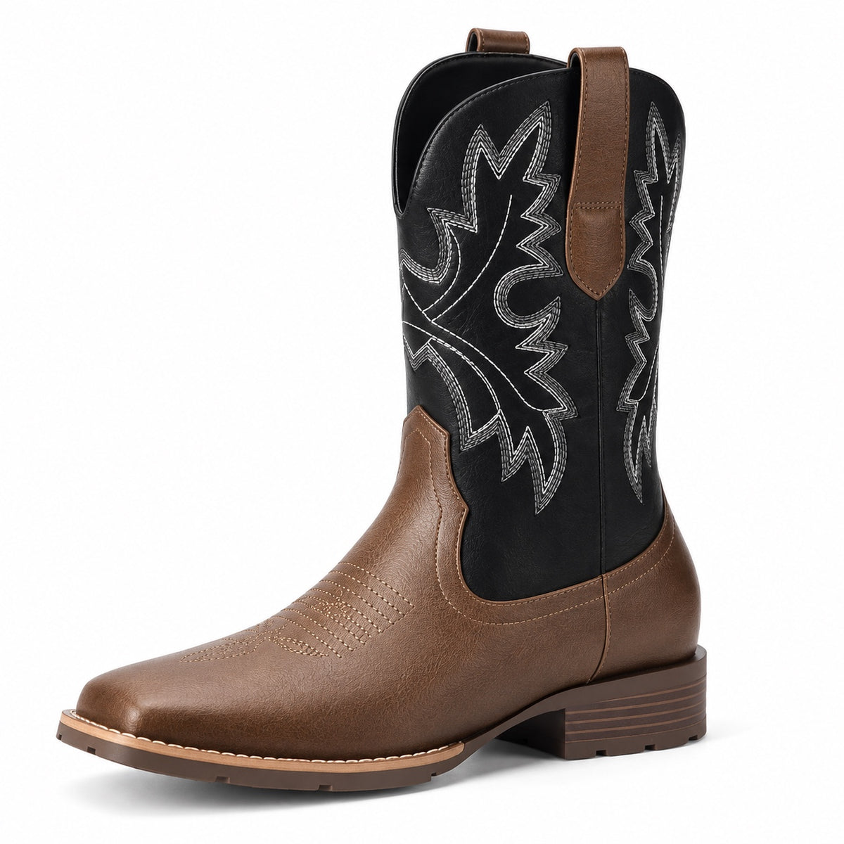 Beckett – Unisex Wide Calf Boots in Black and Brown