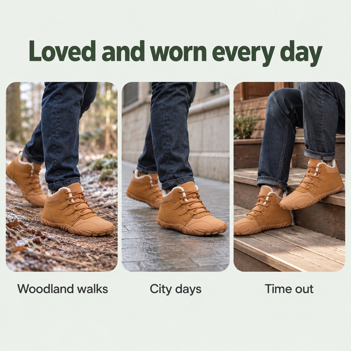Benson – Unisex Barefoot Shoes, worn every day