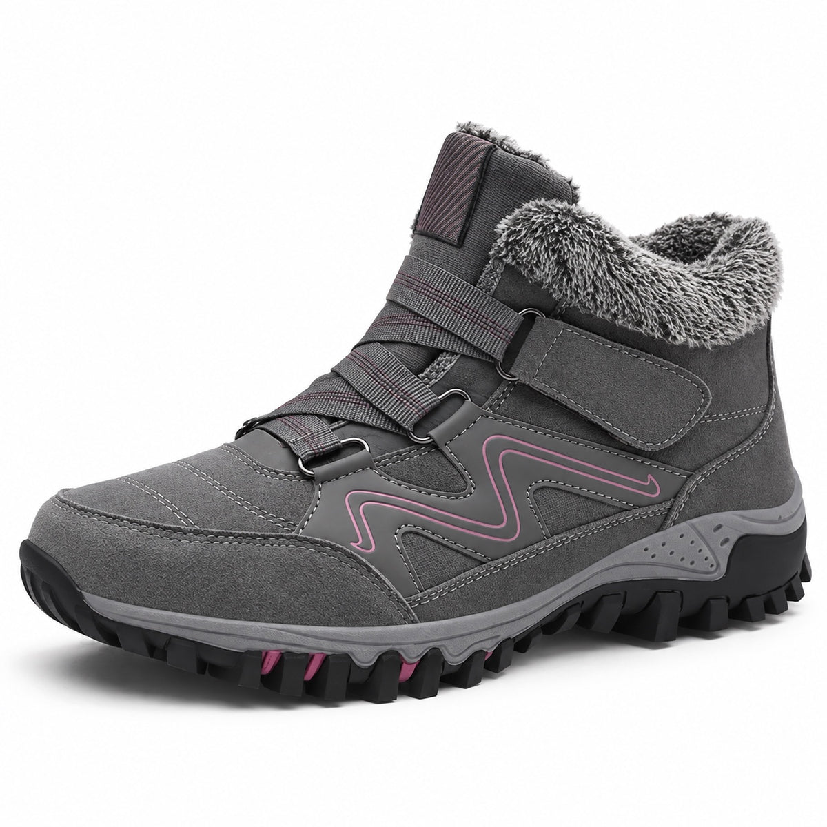 Bill – Men's Comfort Boots in Gray Pink