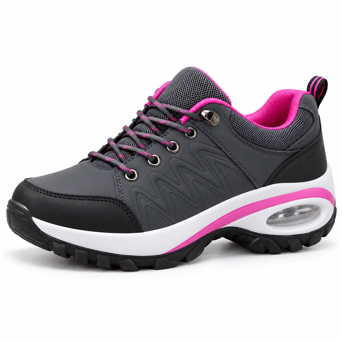 Blanca – Women's Orthopedic Shoes in Charcoal Gray / Pink