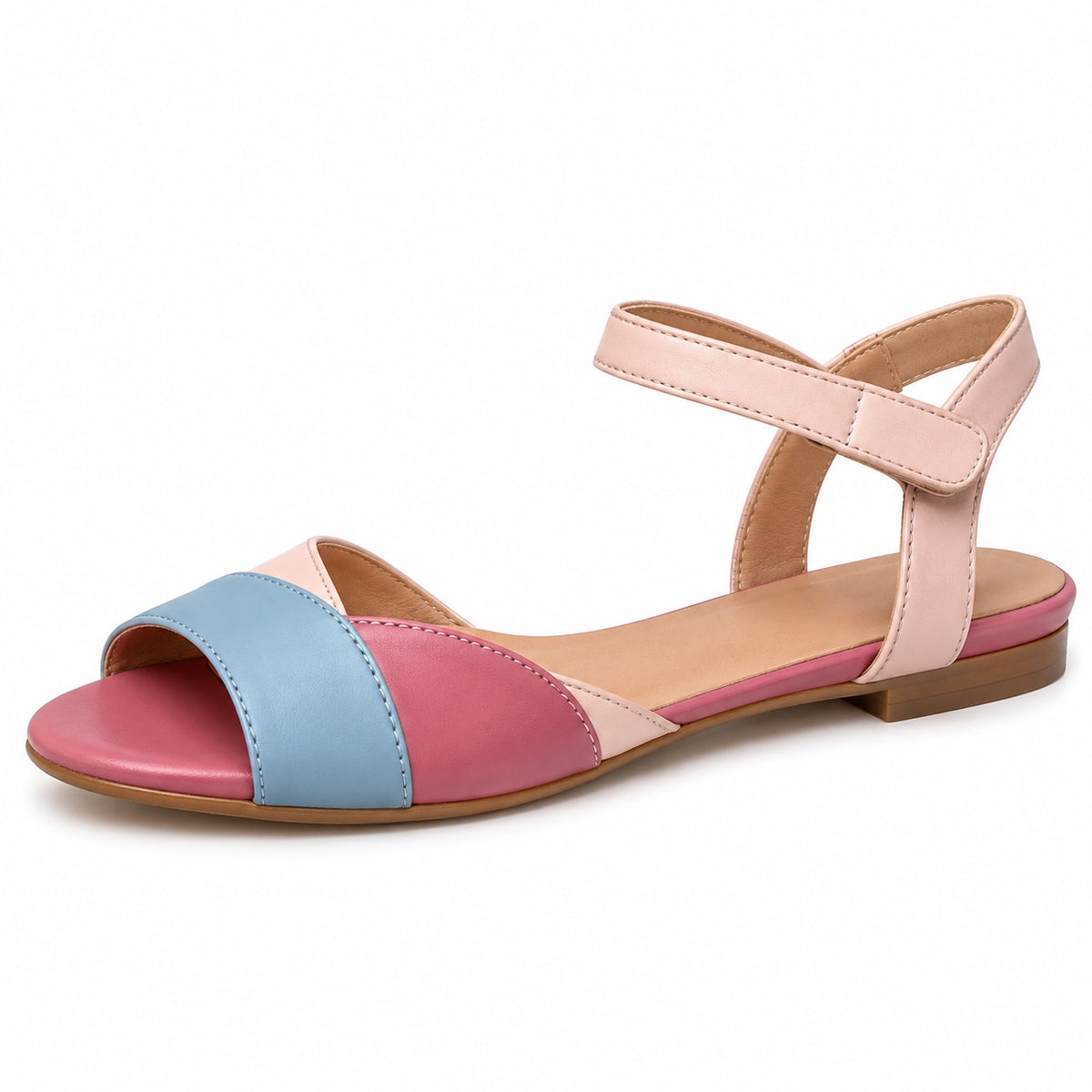 Burgess – Unisex Wide Toe Box Sandals in Pink