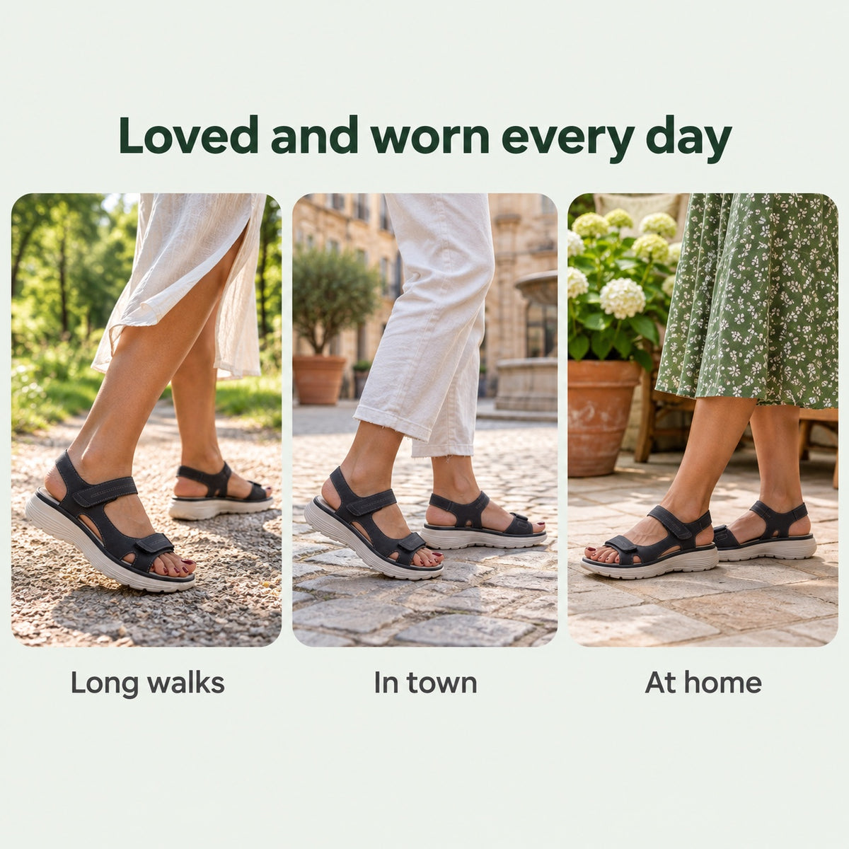 Butler – Unisex Comfortable Sandals, worn every day