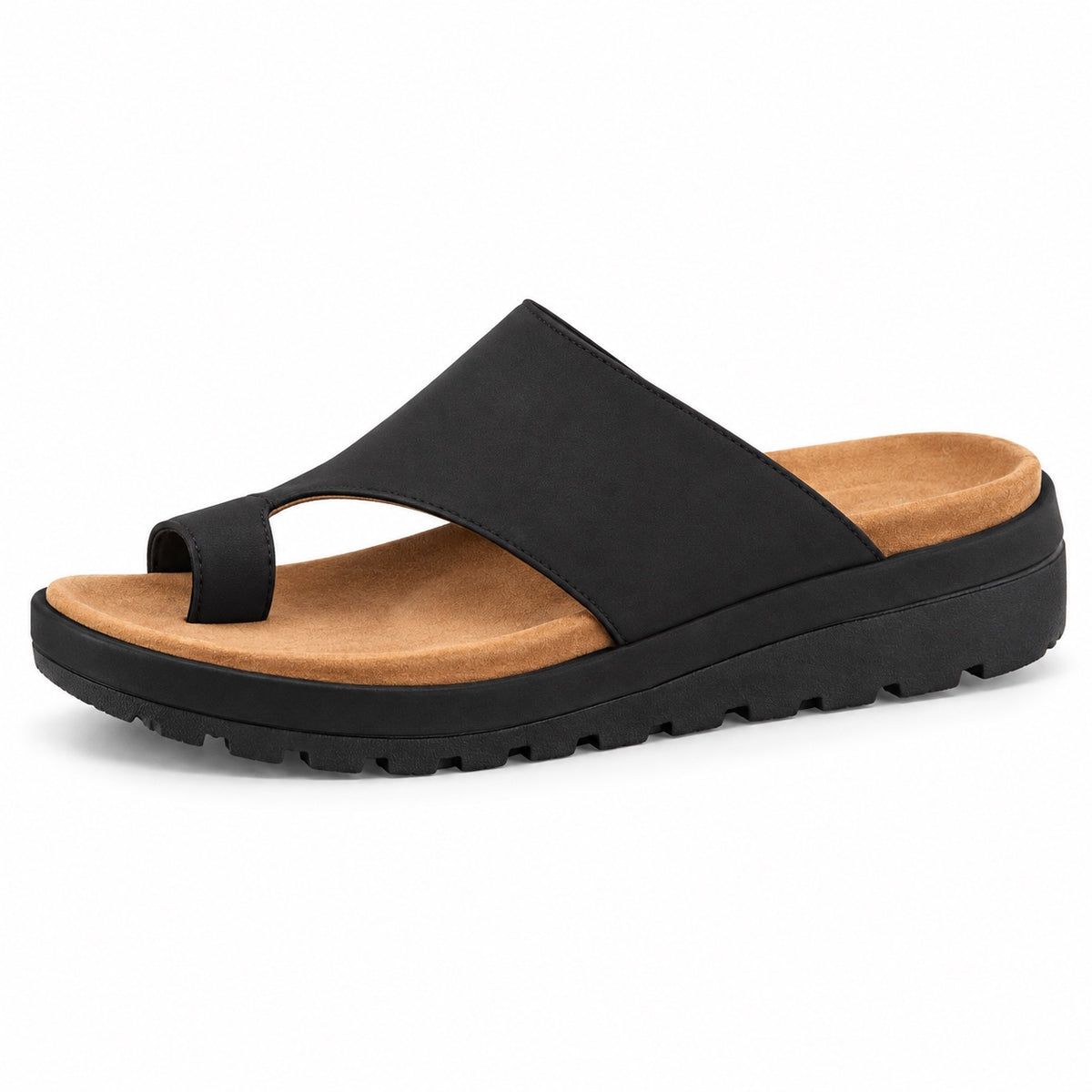 Carrie – Women's Wide Toe Box Sandals in Black