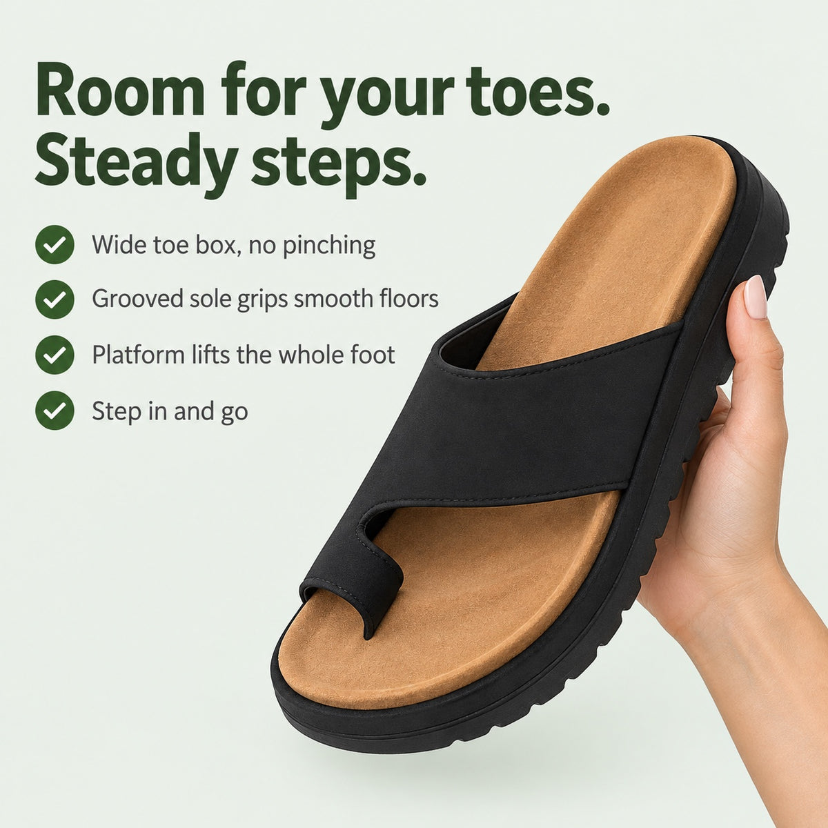 Carrie – Women's Wide Toe Box Sandals, key benefits