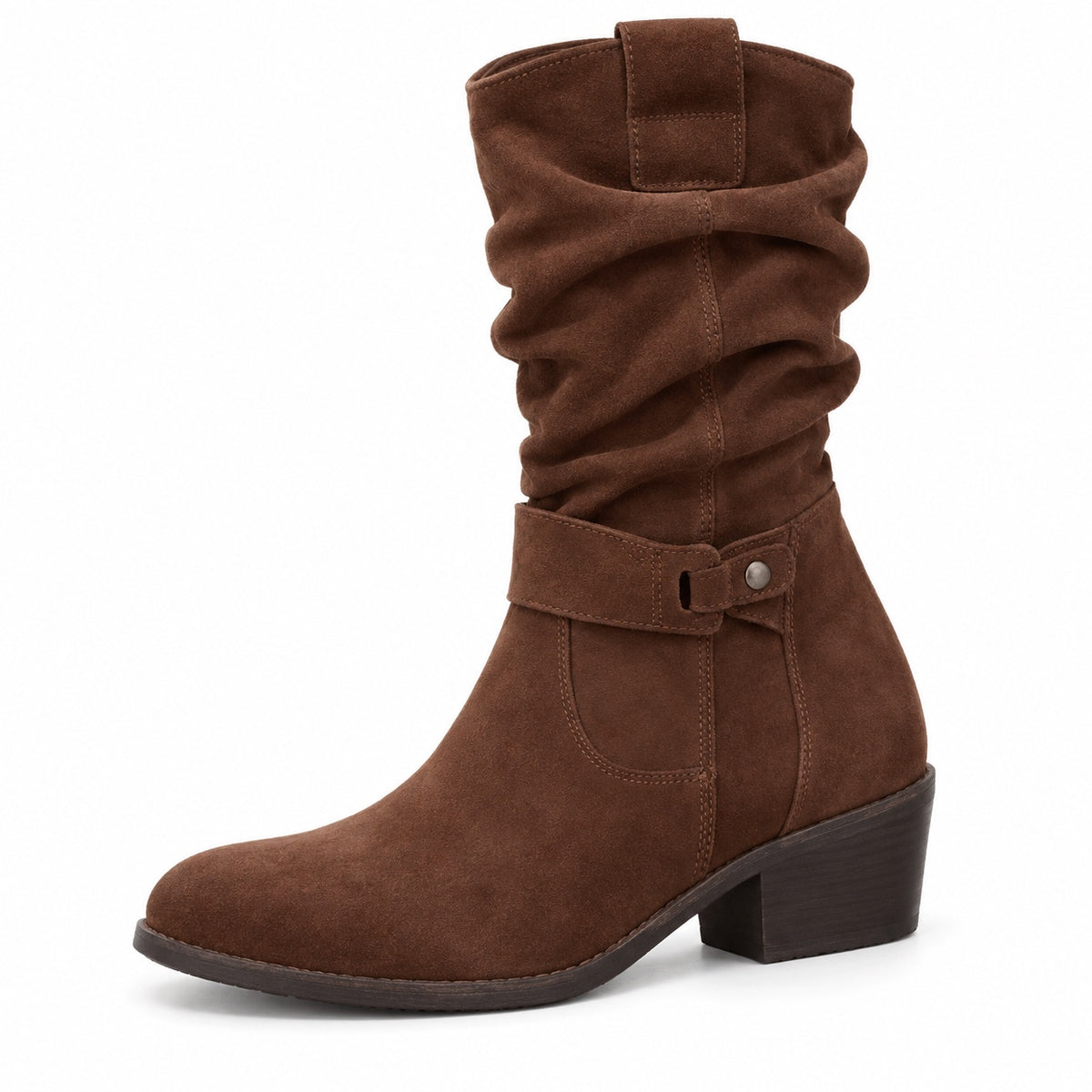 Cassandra – Women's Wide Calf Boots in Dark Brown
