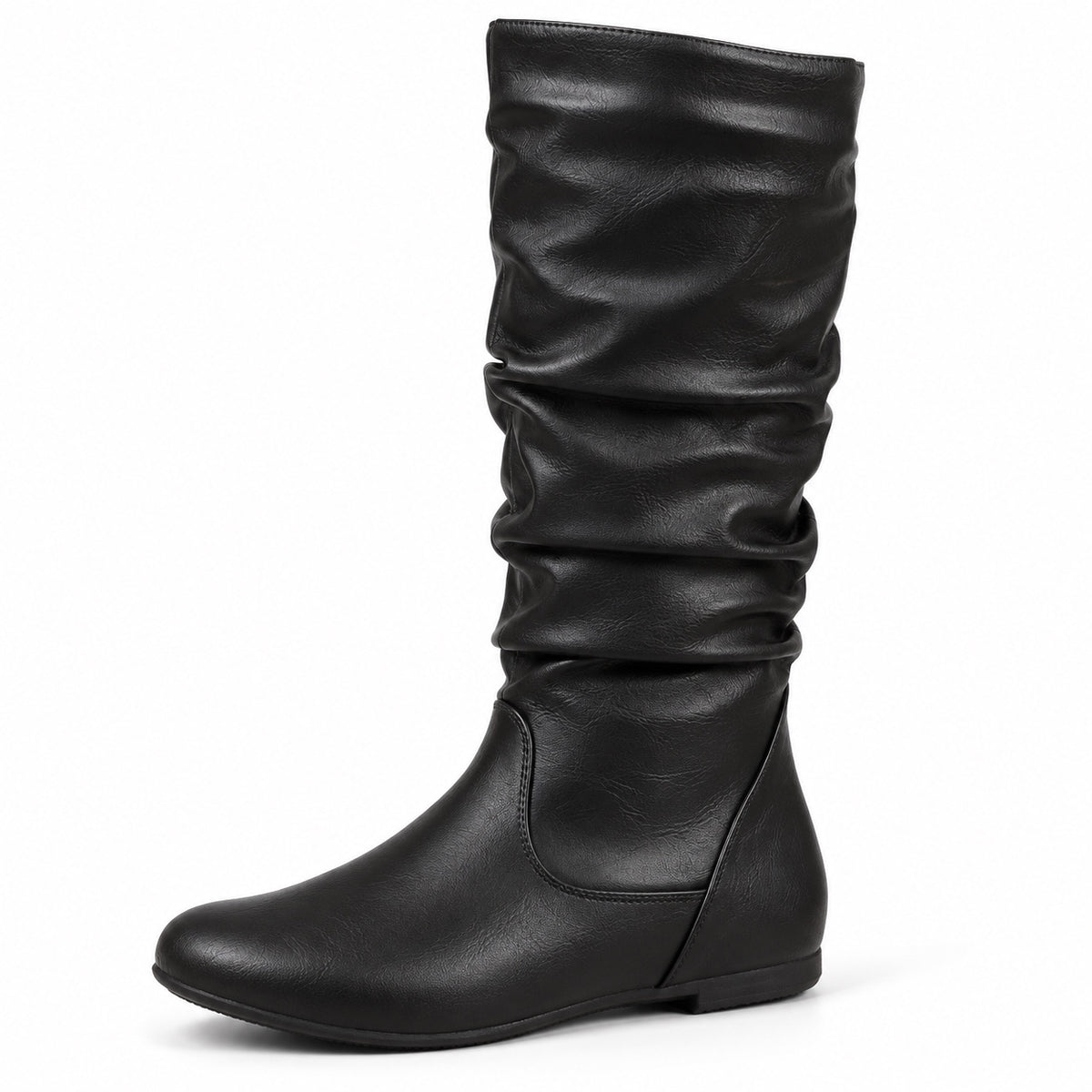 Cassidy – Unisex Wide Calf Boots in Black