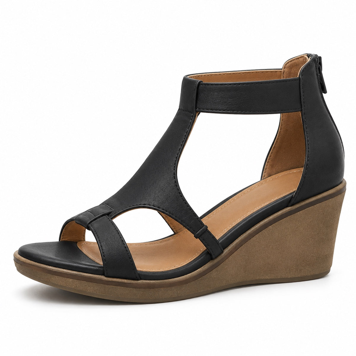 Catherine – Women's Wide Toe Box Sandals in Black