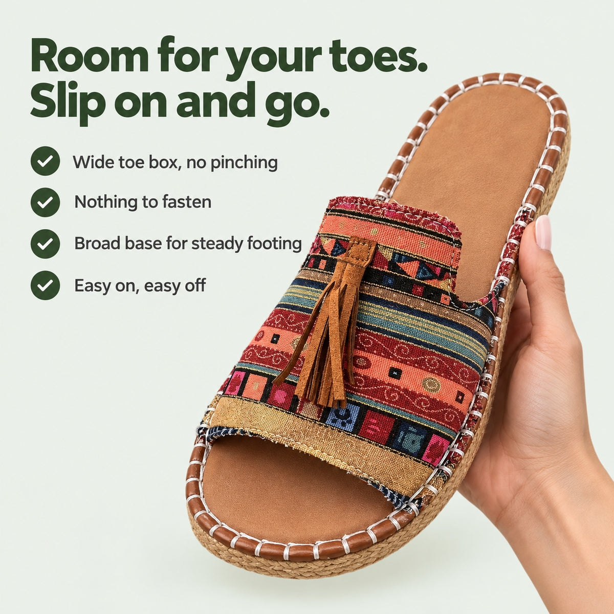 Chambers – Unisex Wide Toe Box Sandals, key benefits