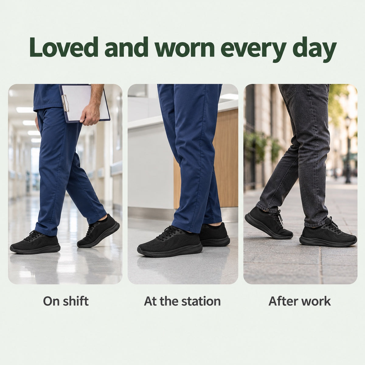 Chandler – Unisex Nursing Shoes, worn every day