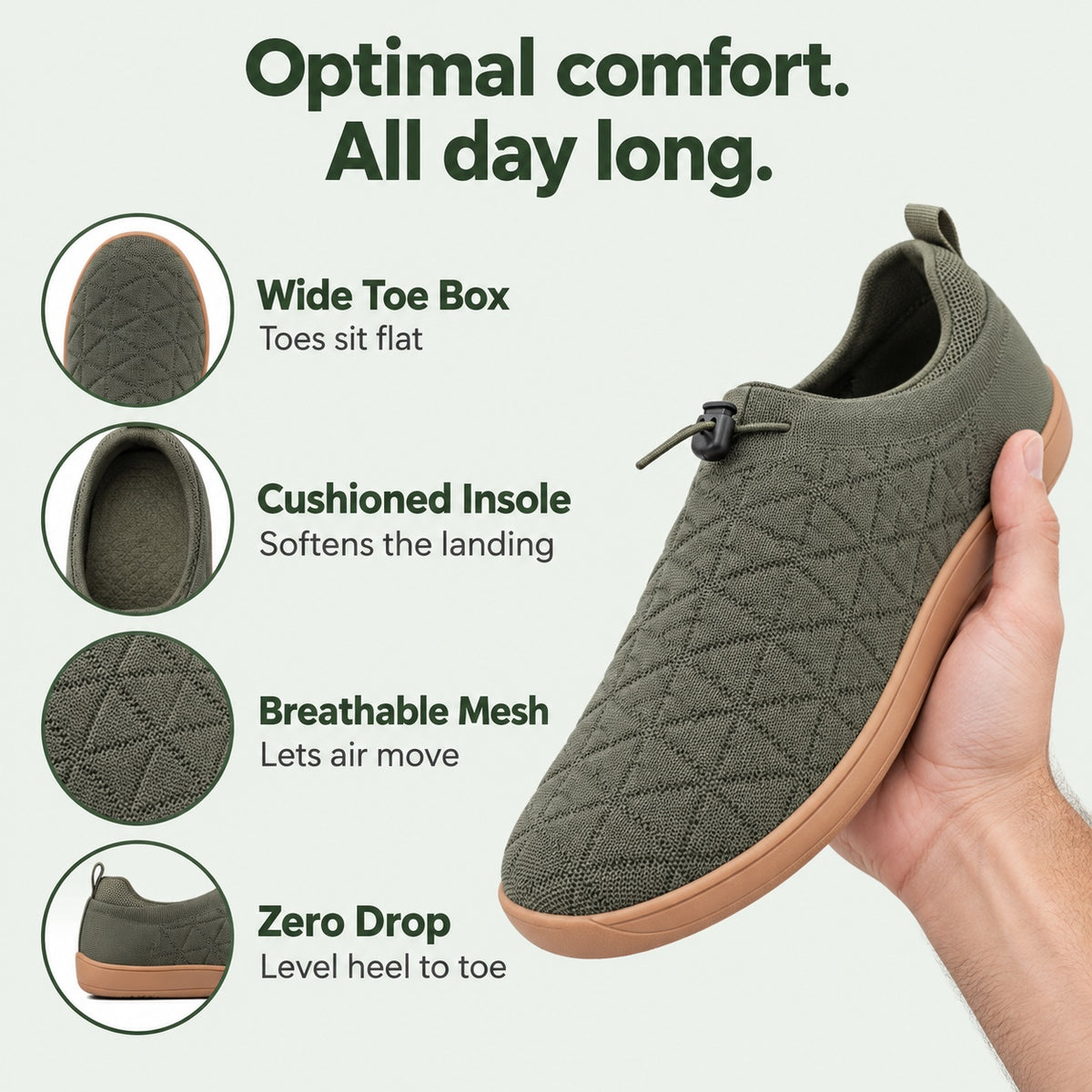 Clifford – Men's Barefoot Sneakers, features