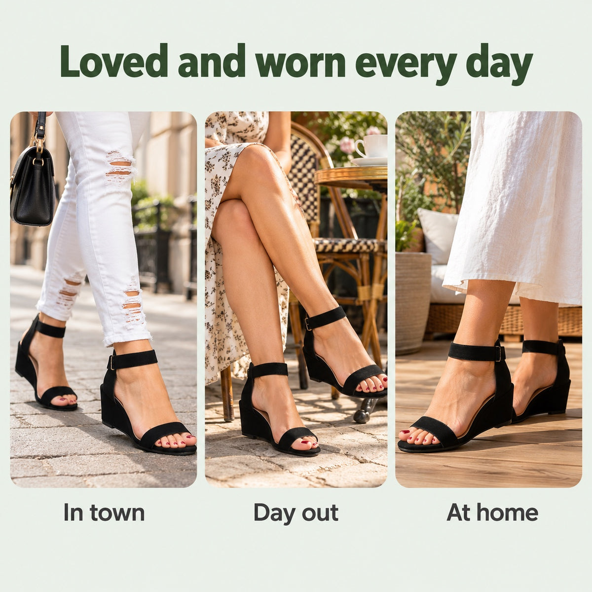 Cora – Women's Wide Toe Box Sandals, worn every day