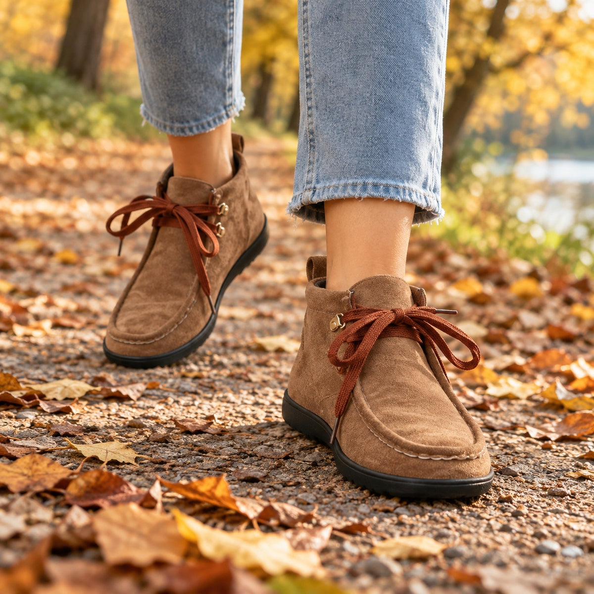 Corey – Unisex Arch Support Shoes, worn on a walk
