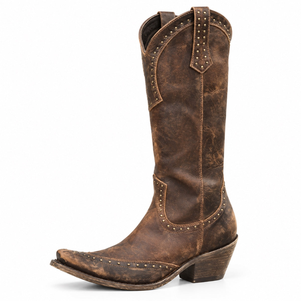 Crystal – Women's Wide Calf Boots in Brown