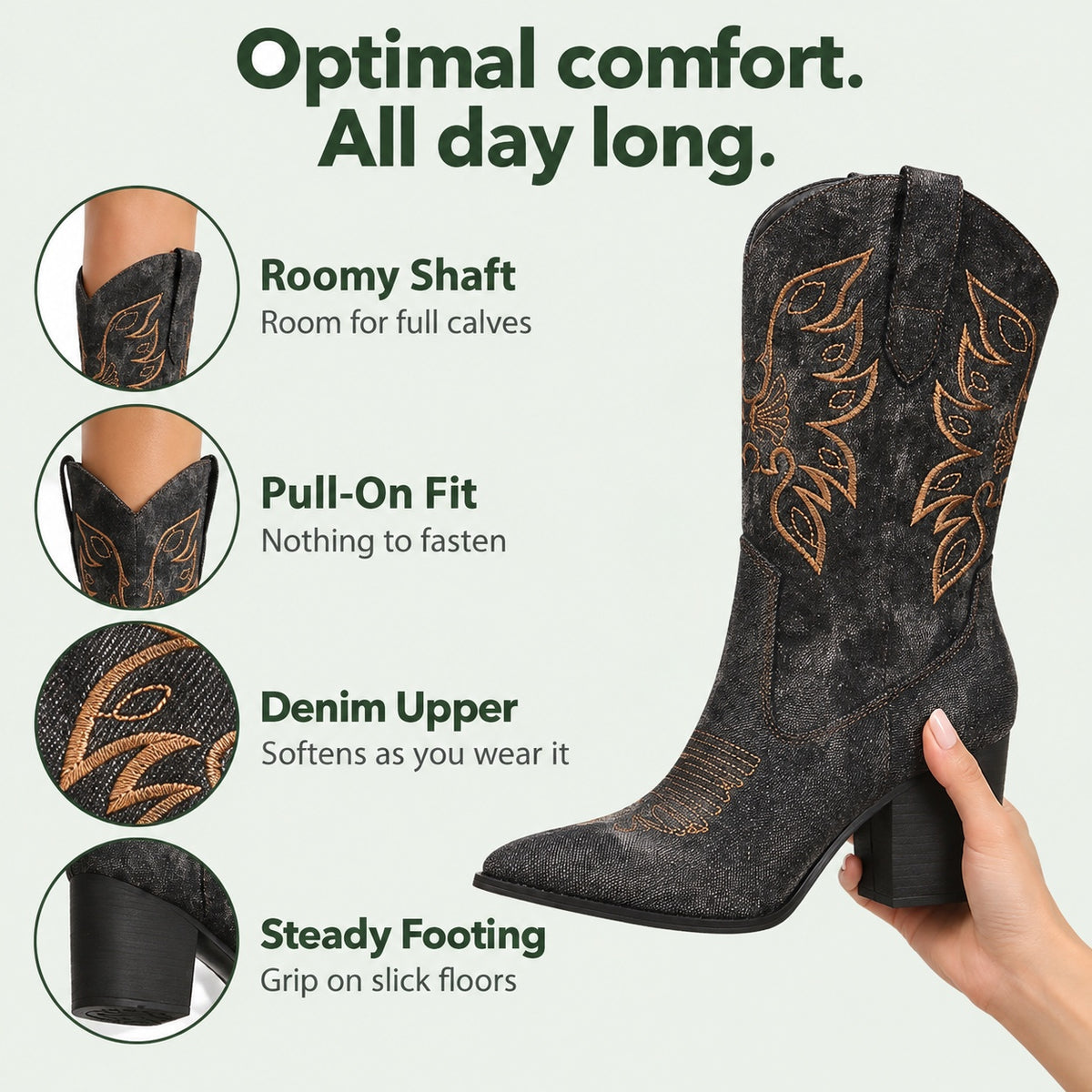 Cynthia – Women's Wide Calf Boots, features