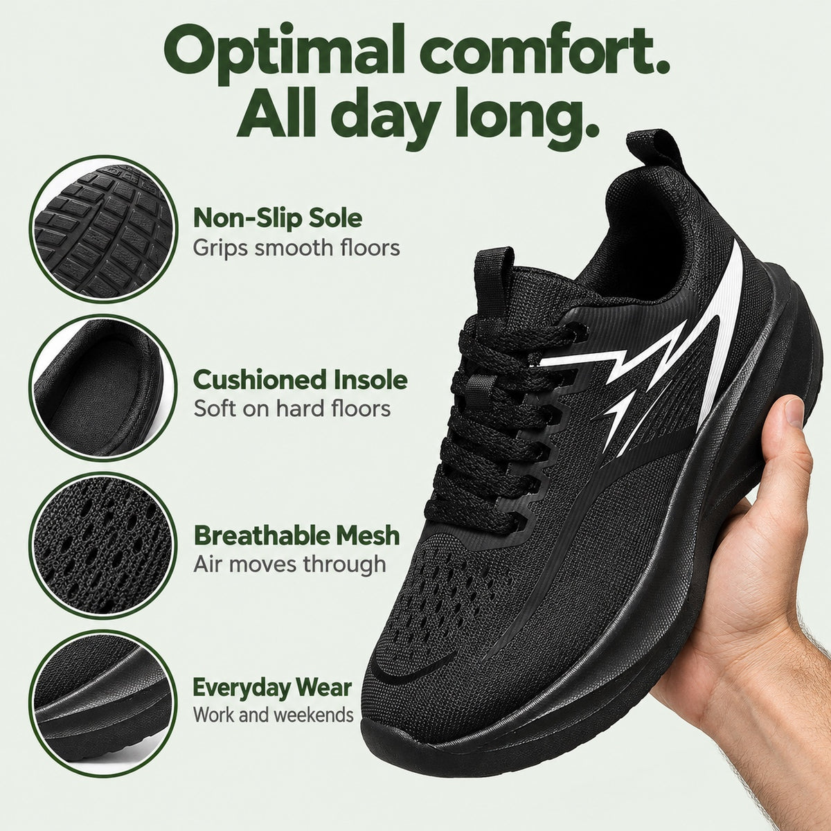 Damon – Men's Non-Slip Shoes, features