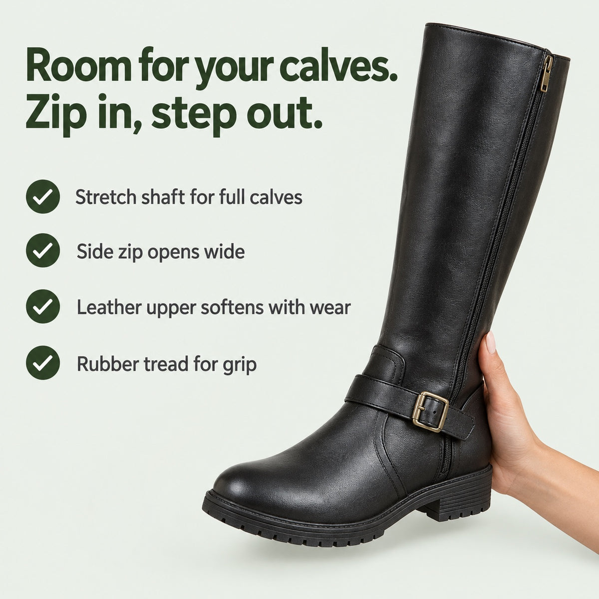 Darlene – Women's Wide Calf Boots, key benefits