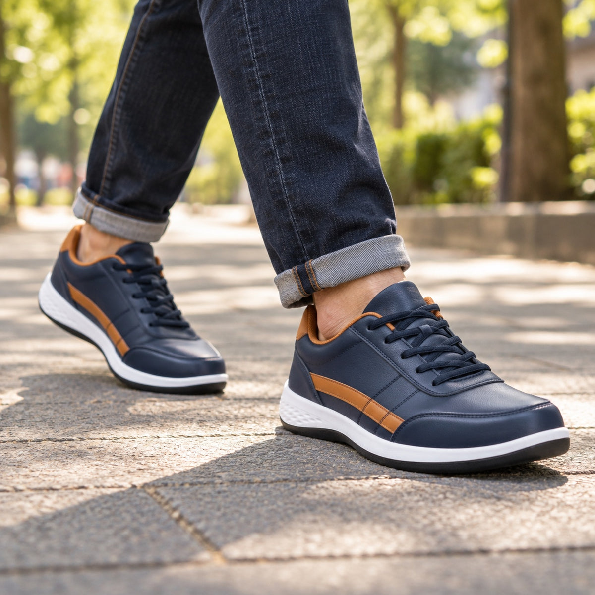 Darren – Men's Arch Support Sneakers, worn on a walk