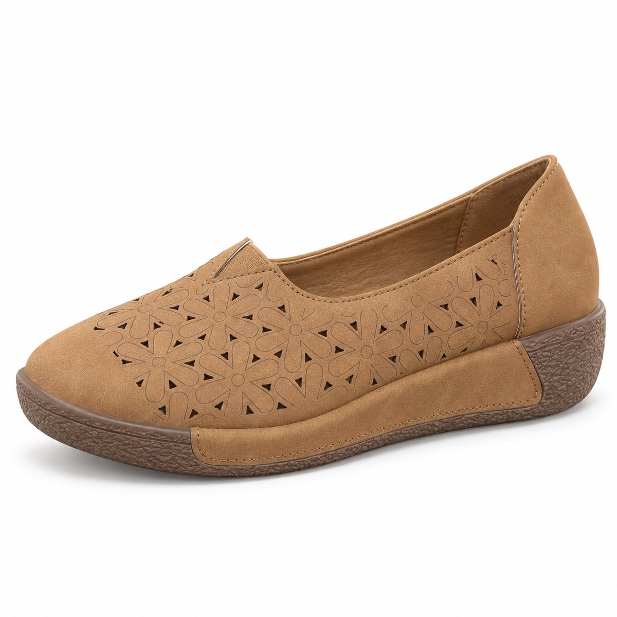 Debra – Women's Slip-On Loafers in Light Brown