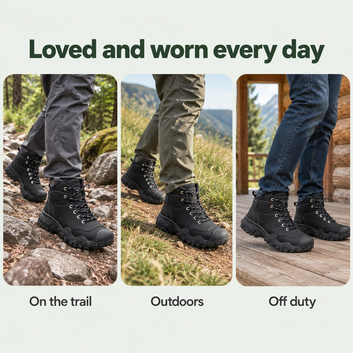 Derek – Men's Wide Calf Boots, worn every day