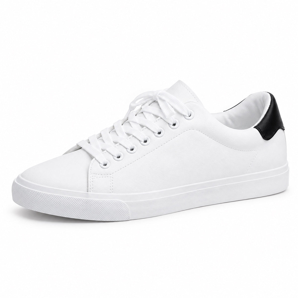 Derrick – Men's Walking Sneakers in White/Black
