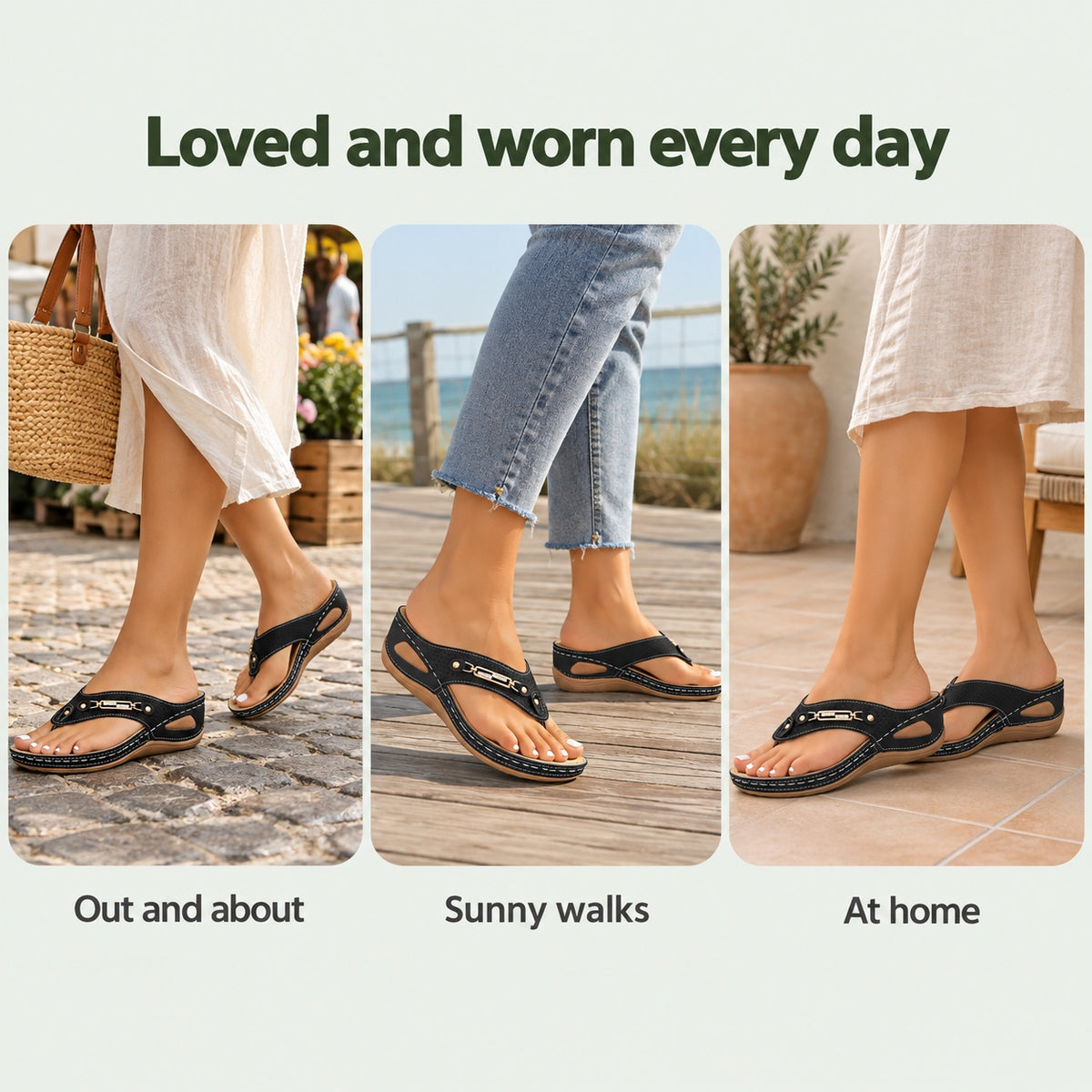 Diane – Women's Comfortable Sandals, worn every day
