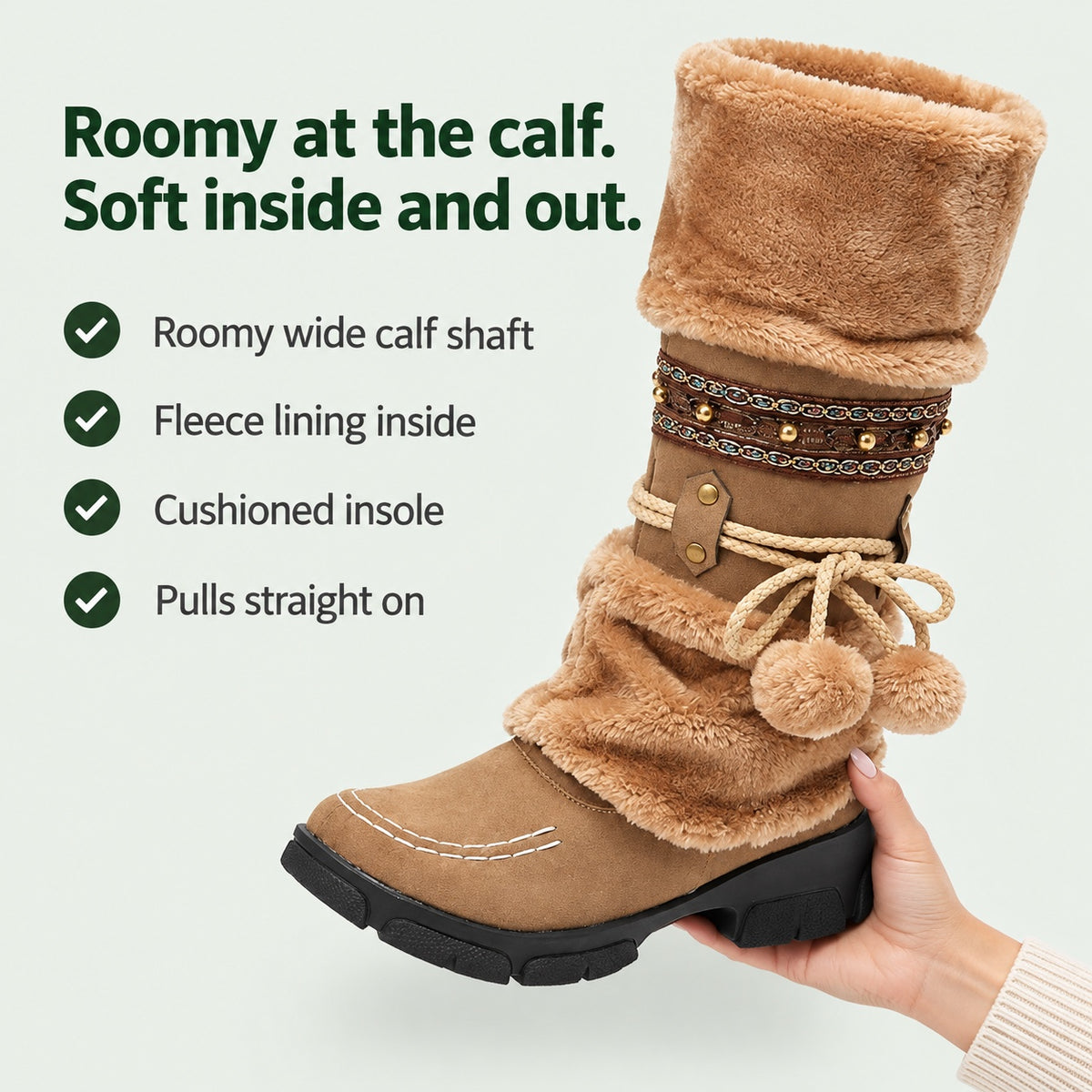 Dixon – Unisex Wide Calf Boots, key benefits