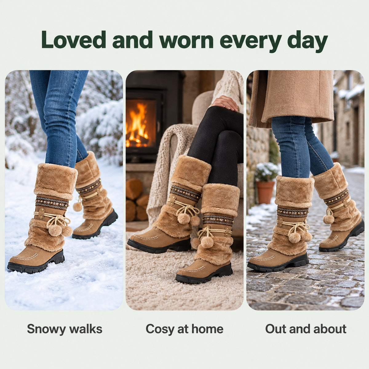 Dixon – Unisex Wide Calf Boots, worn every day